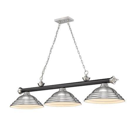 Z-Lite Cordon 3 Light Billiard, Matte Black 2306-3MB-BN-SBN